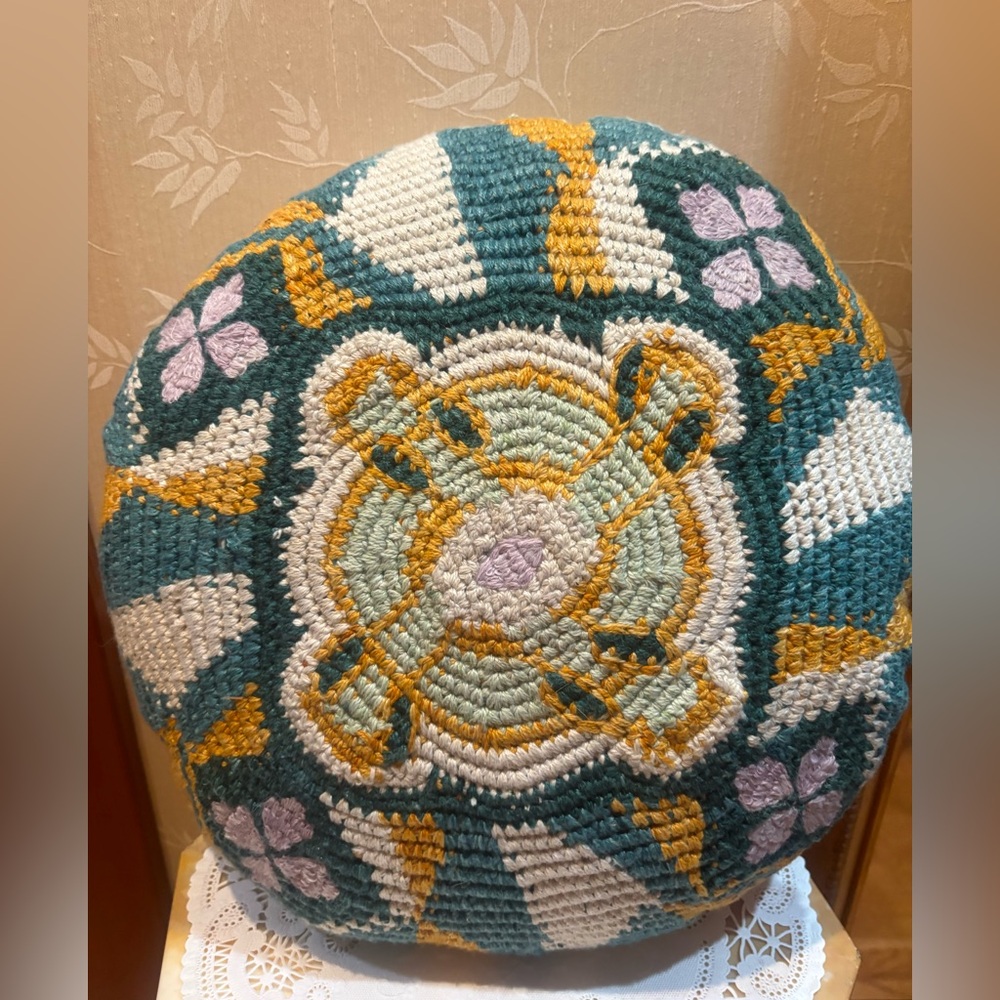 Anthropologie Jamea Woven Geometric Pillow~Indoor/Outdoor